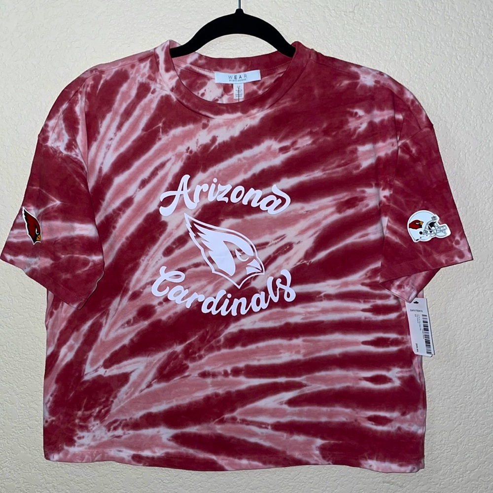 Arizona Cardinals Womens Tie-Dye Crop Top NWT T-shirt Size S
